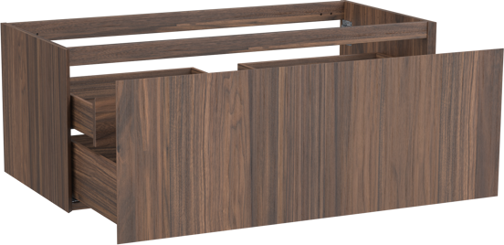 Balmani Idra zwevende wastafelonderkast 120 x 55 cm fineer notenhout 2 lades