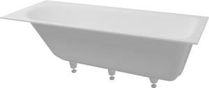 Balmani Rallanta baignoire encastrable simple 170 x 75 cm Solid Surface blanc mat