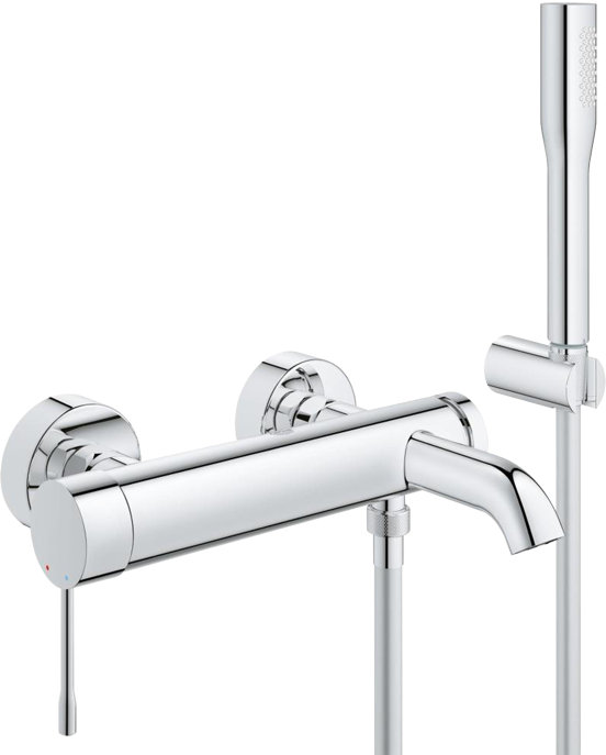 Grohe Essence robinet de bain mitigeur montage mural extérieur chrome brillant