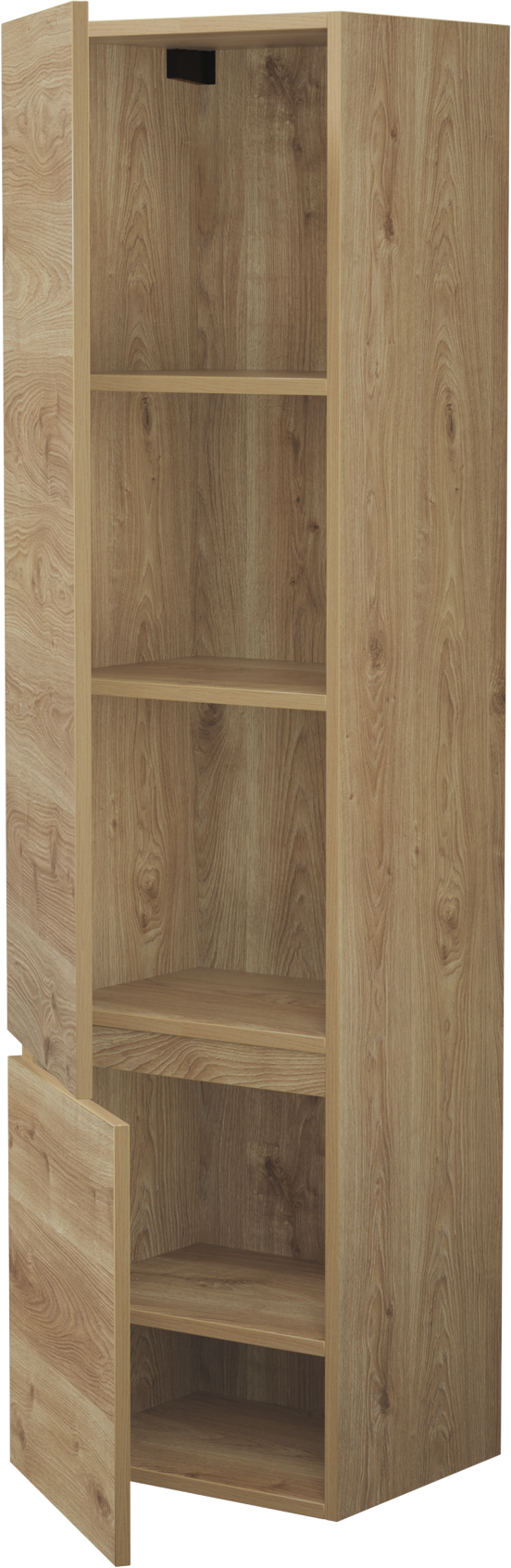 Balmani Lucida Badhochschrank: Hängend, links, Eiche rustikal, 45 x 35 x 169 cm