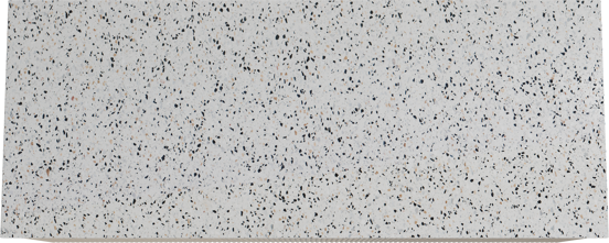 Storke Ribs zwevend badmeubel 130 x 52 cm ruw eiken met Tavola enkel of dubbel wastafelblad in mat wit/zwart terrazzo, Verticale symmetrische rechte ribbel