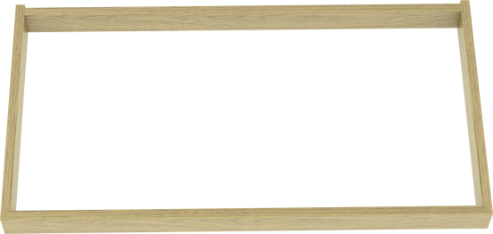 Balmani Lucida Sockel für Bad-Unterschrank, Eiche verwittert, 90 x 55 cm