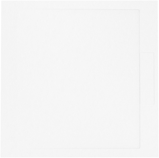 Balmani Indus receveur de douche 90 x 90 cm marbre composite blanc mat texture ardoise