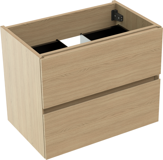 Storke Edge zwevende wastafelonderkast 60 x 40 cm natuur eik 2 lades
