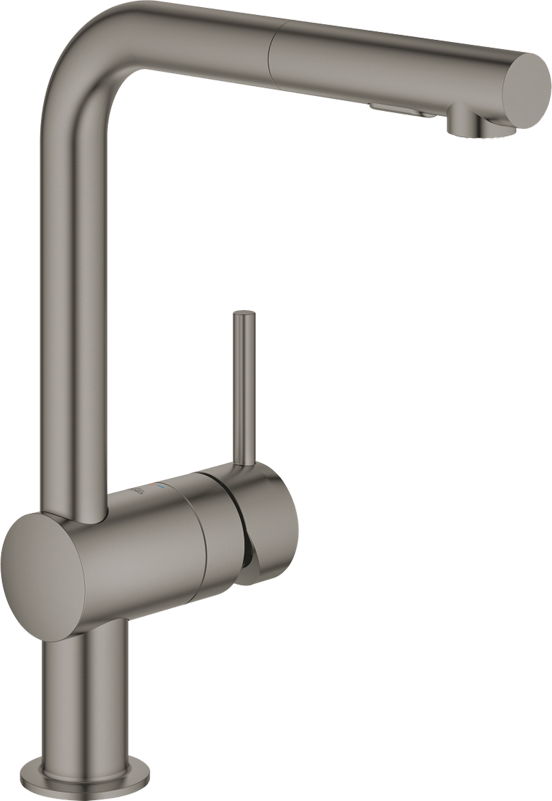 Grohe Minta keukenkraan met uittrekbare handdouche Brushed Hard Graphite