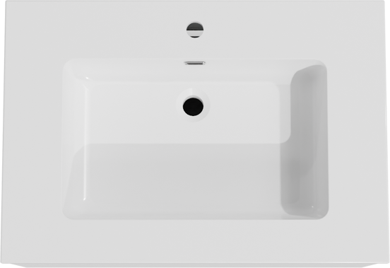Storke Edge meuble salle de bains suspendu 75 x 52 cm blanc mat avec Diva plan simple en marbre composite blanc brillant