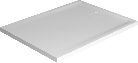 Balmani Bayou Duschwanne: 120 x 90 cm, Solid Surface, Weiß matt