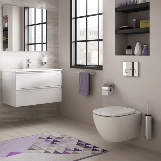 Ideal Standard Tesi wc suspendu blanc brillant bride de rinçage fine