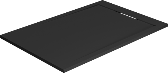Balmani Andes duschwanne 120 x 80 cm Top Solid schwarz matt