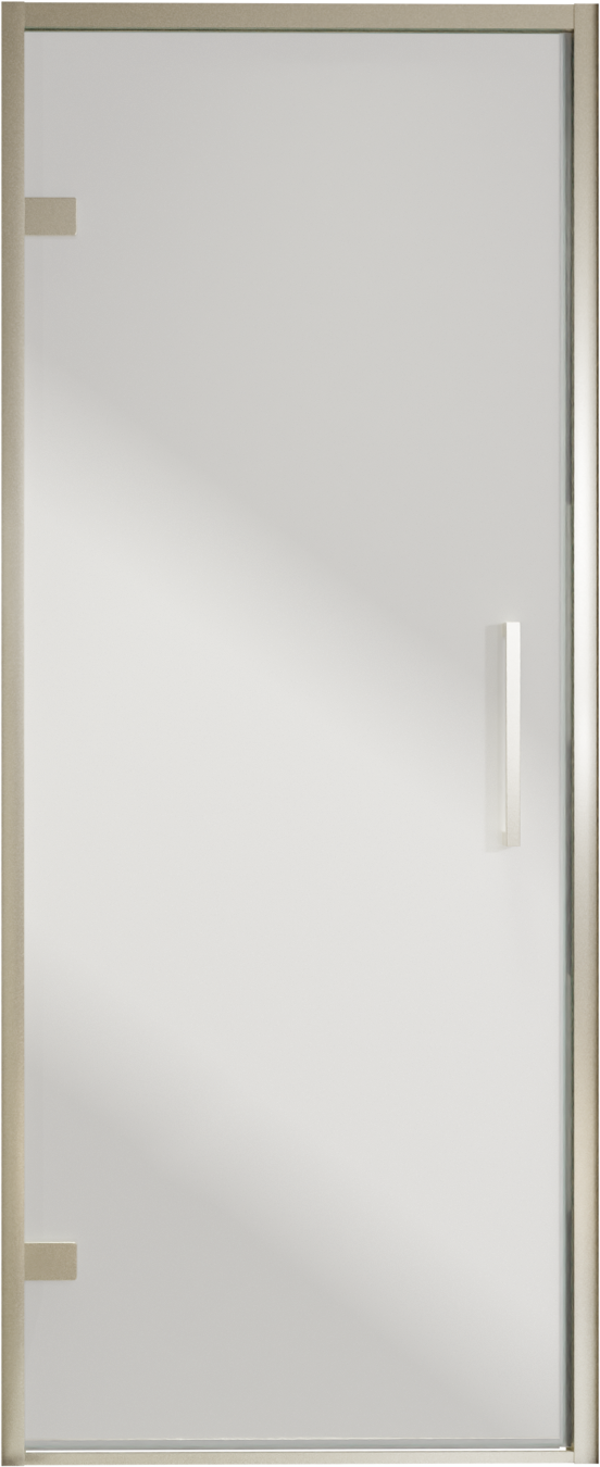 Balmani Senses Design porte pivotante à gauche 90 cm x 210 cm verre Miroir Reflex, Profil Brushed CoolMetal, coating inclus