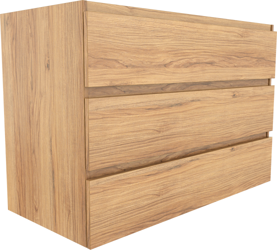 Balmani Lucida staande wastafelonderkast 120 x 55 cm teak 3 lades