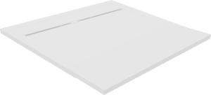 Luca Varess Dandy receveur de douche 90 x 90 cm marbre composite blanc mat  structure rock