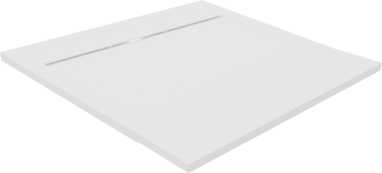 Luca Varess Dandy receveur de douche 90 x 90 cm marbre composite blanc mat  structure rock