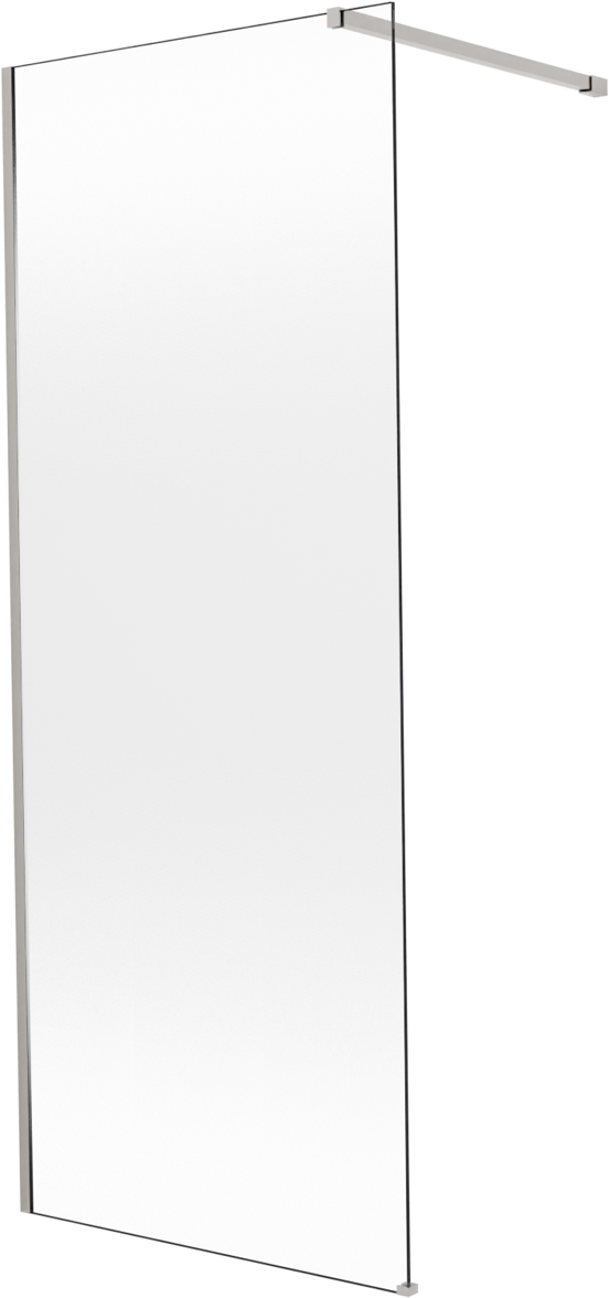 Balmani Modular douche à l'italienne: 90 x 200 cm, Permafrost, avec coating, Profil Brushed Inox