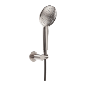 Blaufoss Round Handbrause-Set: 3jet, Brushed CoolMetal
