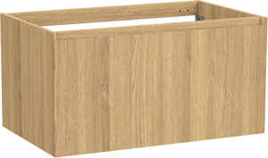 Balmani Idra hängender Waschbeckenunterschrank: 90 x 55 cm, Eiche natur, Furnierholz, 4 Schubladen