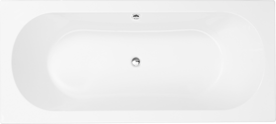 Luca Varess Rosala tweepersoons inbouwbad 180 x 80 cm acryl glanzend wit