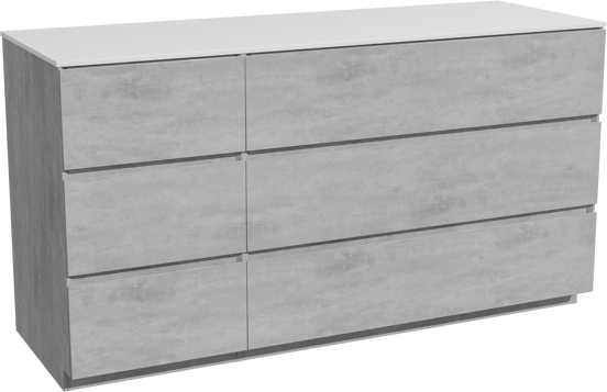 Storke Edge staand badmeubel 150 x 52 cm beton donkergrijs met Tavola enkel of dubbel wastafelblad in solid surface mat wit