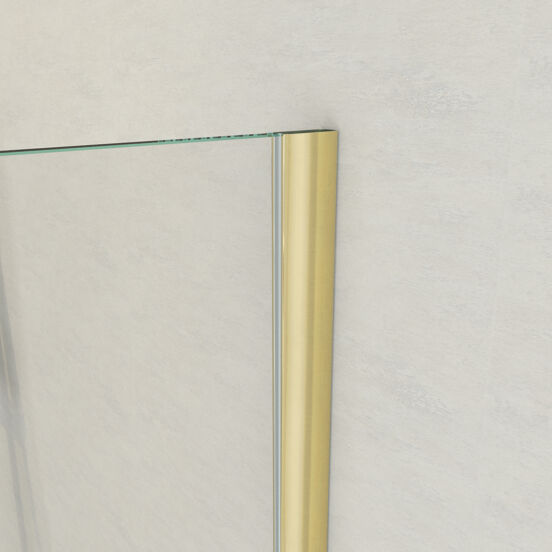 Balmani Modular inloopdouche 90 x 200 cm helder glas Brushed Gold profiel
