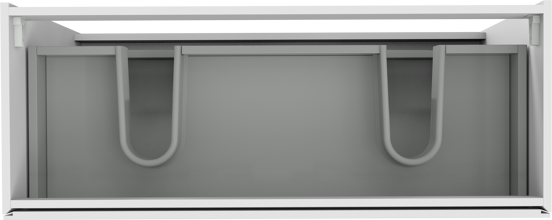 Storke Edge staande wastafelonderkast 120 x 46 cm glanzend wit 3 lades 2 sifonuitsparingen