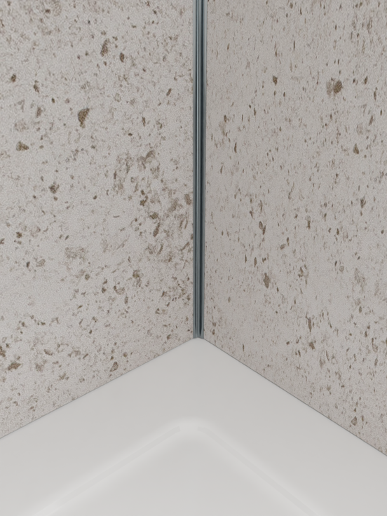 Luca Varess Artdeco  profielenset voor douchewandbekleding 244 cm mat chroom