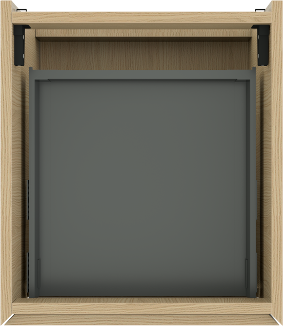 Facet natural oak basin cab. 2 drawers 45cm