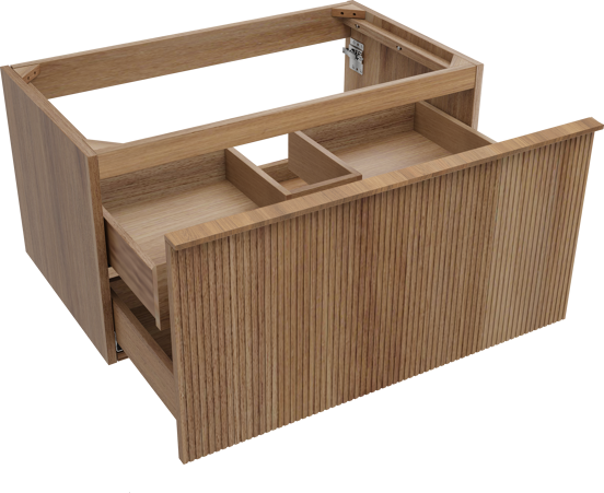 Balmani Forma meuble sous-lavabo suspendu 90 x 55 cm teck 2 tiroirs