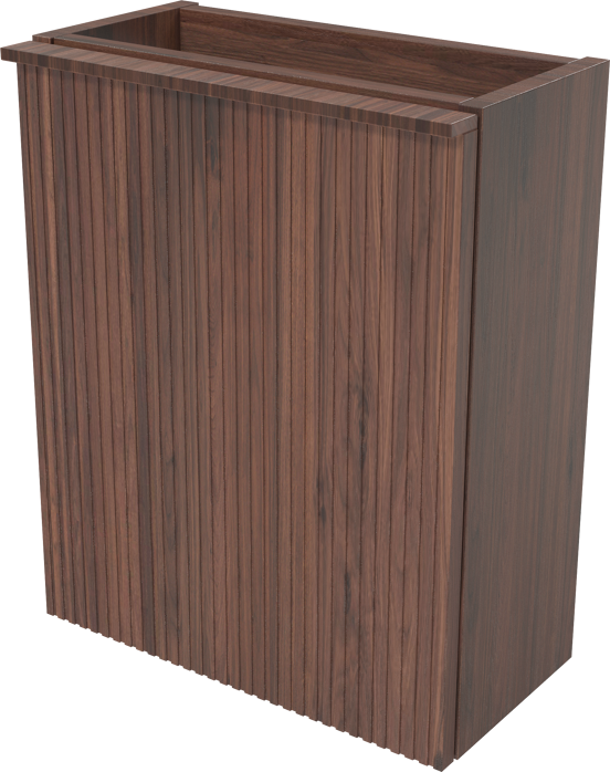 Balmani Forma zwevend toiletmeubel 42 x 21 cm amerikaans notenhout met Dama wastafel in matte Solid Surface