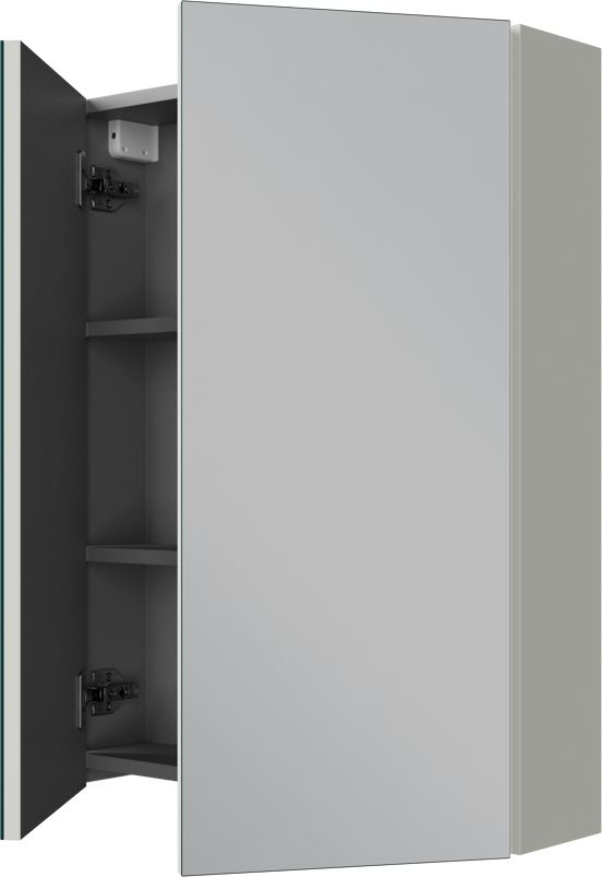 Linie Montro Spiegelschrank Bad: 60 x 75 cm, Greige