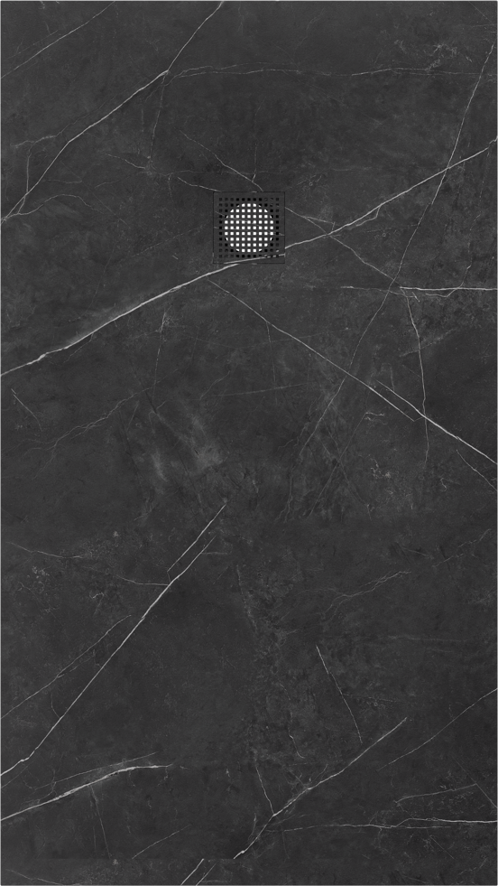 Luca Varess Suite douchebak 160 x 90 cm composietmarmer Marble Dark 