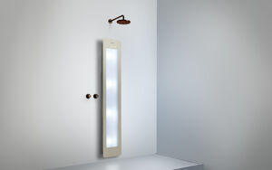 Sunshower Plus L Infrarot und UV Flache Aufputz Befestigung sand white