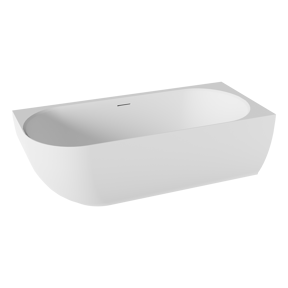 Balmani Forte 2-Personen-Eckbadewanne: rechts, 175 x 78 cm, Solid Surface, Weiß matt
