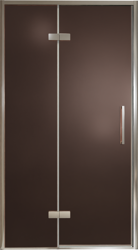 Balmani Senses Design douche draaideur links 120 cm x 210 cm Brons glas, Chroom profielen, met coating