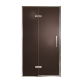 Balmani Senses Design douche draaideur links 120 cm x 210 cm Brons glas, Chroom profielen