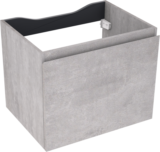 Linie Lado meuble sous-vasque suspendu 60 x 46 cm béton gris foncé 1 tiroir