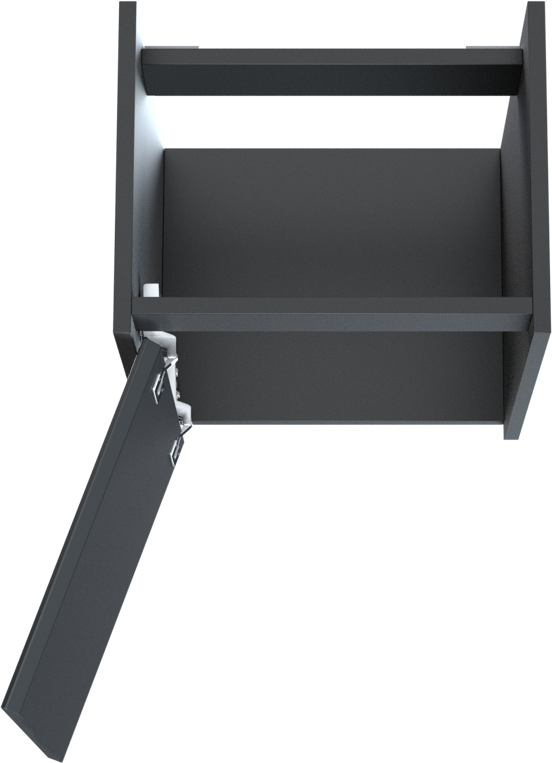 Storke Seda meuble sous-vasque suspendu 45 x 35 cm noir mat porte