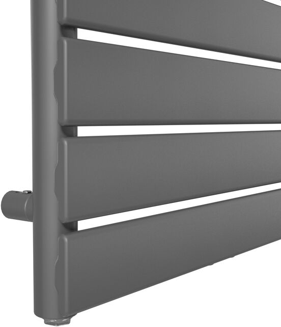 Vipera Vulcan sèche-serviettes simple 50 x 150 cm chauffage électrique gris anthracite raccordements latéral et central possibles 740W, résistance incluse