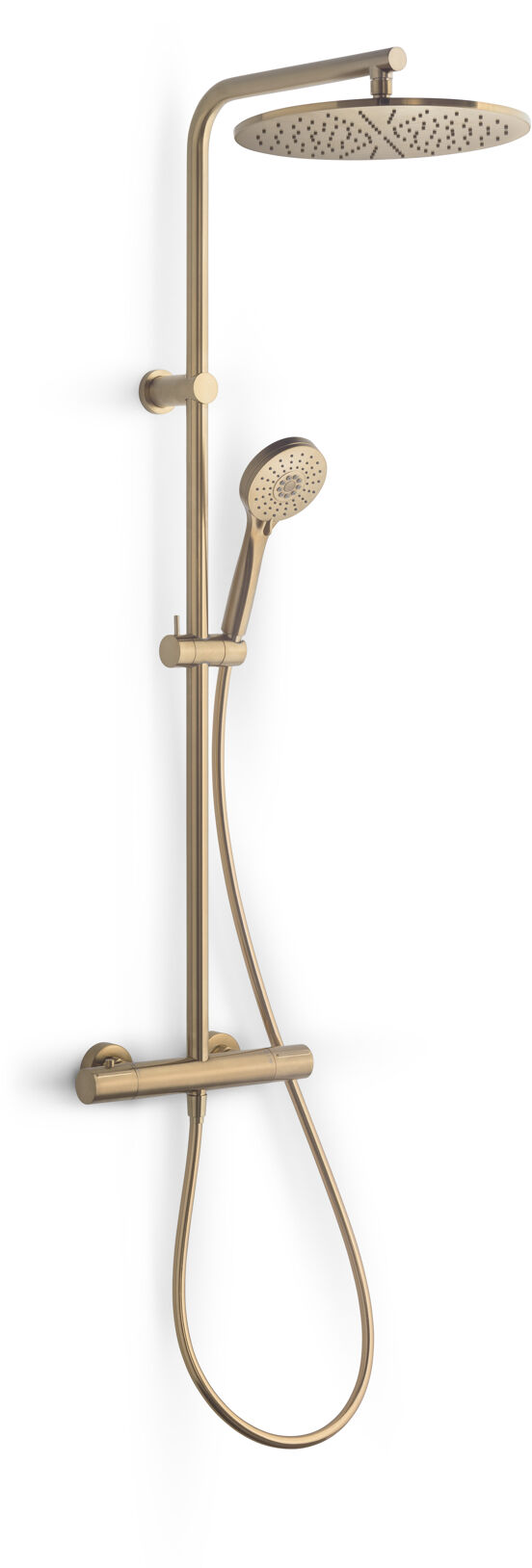 Blaufoss Round 300 colonne de douche de pluie mitigeur thermostatique Brushed Gold