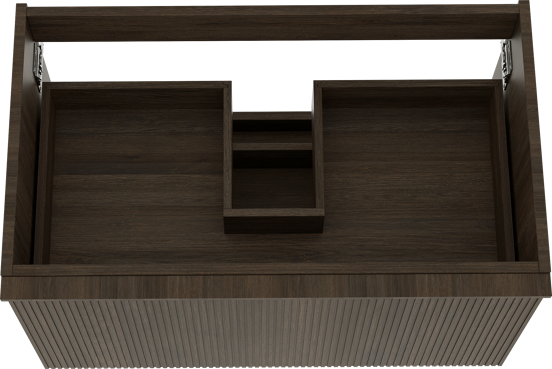 Balmani Forma meuble sous-vasque suspendu 90 x 55 cm chêne fumé 2 tiroirs