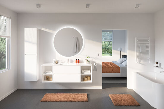 Storke Diva plan simple marbre composite brillant 155 x 52 cm