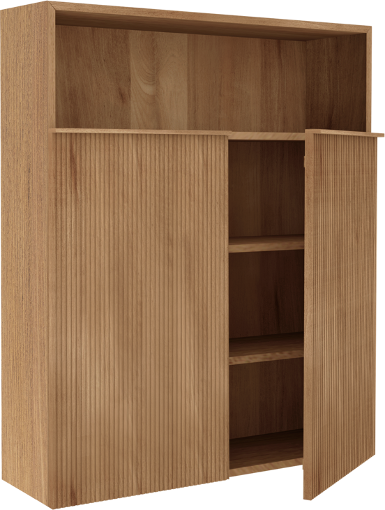 Balmani Forma Badhochschrank: Hängend, Teak, 100 x 30 x 120 cm