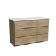 Storke Edge badkamermeubel met Tavola wastafelblad voor waskom(men)