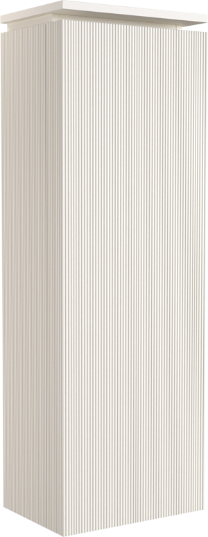 Balmani Eclips hängender Hochschrank Rechts Sandbeige 44 x 32 x 130 cm, Vert. Sym. Rippe