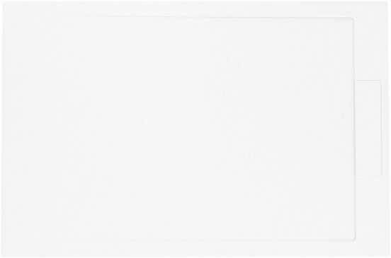 Balmani Indus douchebak 120 x 80 cm composietmarmer mat wit leisteenstructuur