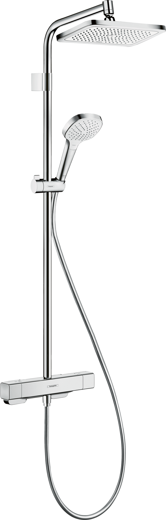 Hansgrohe Croma E280 thermostatische kraan regendoucheset glanzend chroom