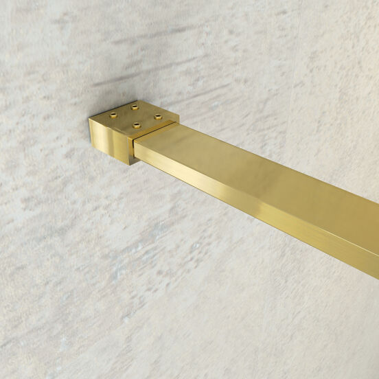 Balmani Modular inloopdouche 90 x 200 cm helder glas Brushed Gold profiel