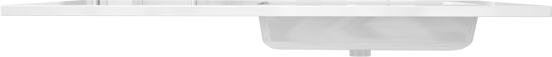 Storke Diva asymmetrisch rechtse wastafel glanzend composiet marmer 120 x 52 cm combinatie kast 45 cm