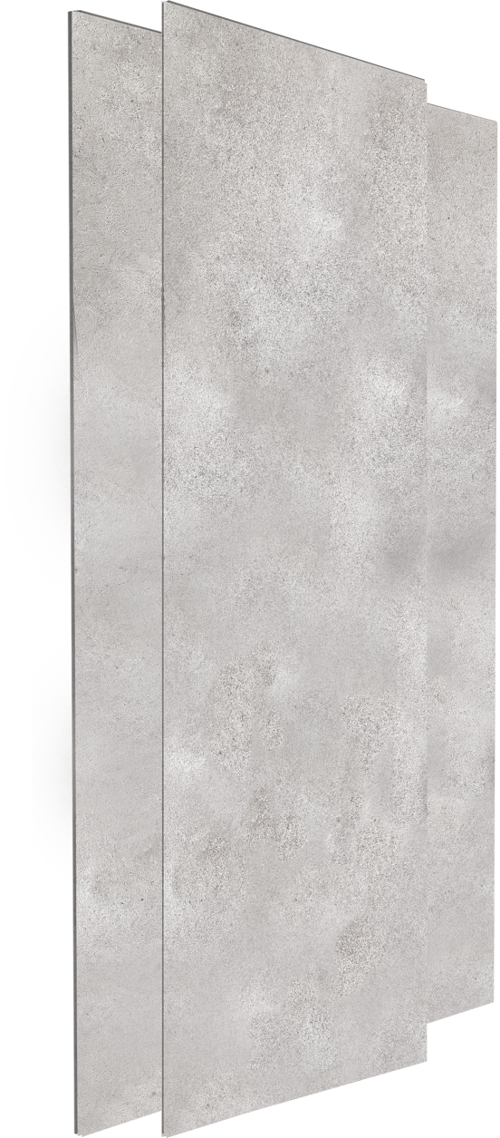 Linie Plato set douchewandpanelen 120 x 90 x 260 cm pvc betongrijs Bolero