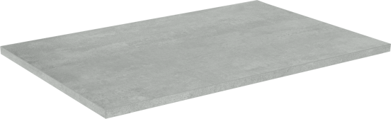 Linie Lado enkel wastafelblad beton donkergrijze melamine 70 x 46 cm
