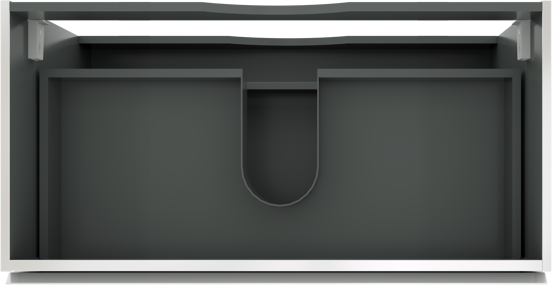 Linie Lado zwevende wastafelonderkast 90 x 46 cm mat wit 2 lades
